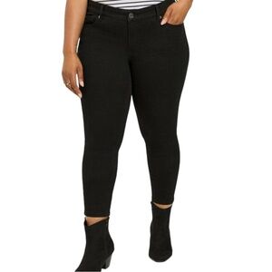 TORRID Perfect Skinny Ankle Vintage Stretch Mid-Rise Jean | Black | Size 16R